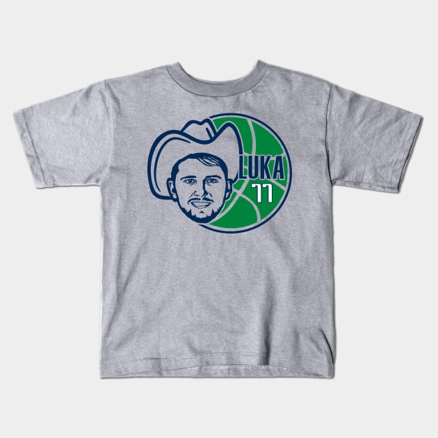 Luka Doncic, Dallas Playoff Basketball Kids T-Shirt by FanSwagUnltd